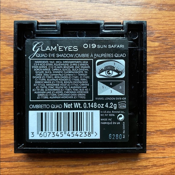 Rommel Glam Eyes Eyeshadow #019 Sun Safari New - Picture 2 of 3
